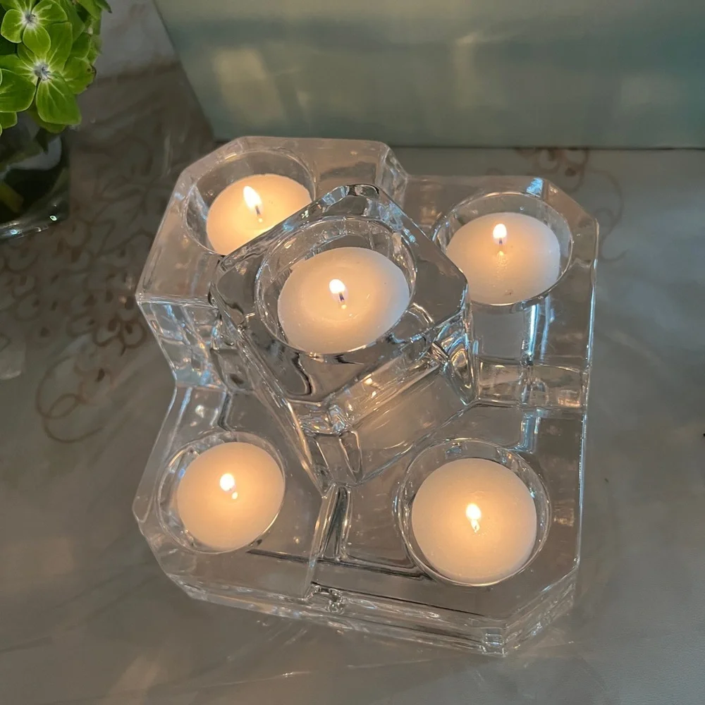 Vintage Partylite Elegant Crystal Castle Candle Holder